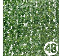 DazSpirit 48Pcs Artificial Ivy Leaf Garland, 336 Ft Artificial Ivy Vines, Fake Vines, Fack Leaves Hanging Plants, for Wedding, Party, Home, Garden, Bedroom, Kitchen, Office, Wall Decoration