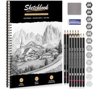 DazSpirit A3 Sketchbook, Hardcover Sketch Book with 200g/m² Thick Paper,
