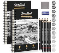 DazSpirit A5 Sketchbook 2pcs, Hardcover Sketch Book with 160g/m² Paper