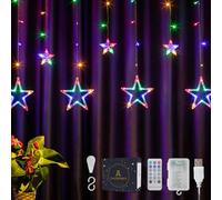 DazSpirit Christmas Star Window Light, LED Window Curtain Lights (Color)