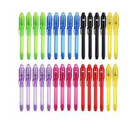 DazSpirit Invisible Ink Pens, 30pcs Spy Pens with UV Light for Kids Party Bag Filler, Magic Marker for Kids to Write Secret Message, Invisible Ink for Writing Secret Message