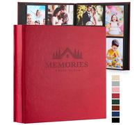DazSpirit Photo Album 6x4 600 Pockets, Extra Large Capacity Faux Leather Cover with Exquisite Embossed Pattern, Classic Slip in Pages Memory Book for Wedding Anniversary Baby Family, Easy Organization