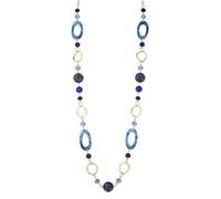 Dazylleco Gold Long Beaded Necklaces for Women Chunky Acrylic Oval Statement Sweater Chain Mothers Day Vintage Jewelry Gifts, normal, Acrylic Resin Crystal, No Gemstone