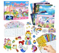 DazzBoom Foil Art Craft Kits,No Mess DIY Craft Kits,Crafts for Kids,No Mess DIY Creative Activity,Birthday Party,Travel Toys,School Party Games,for 4-12 Year Old Ideal Birthday Gift for Girls Boys