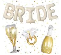 DazzJoy Bride to Be Balloon Cream White