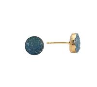 Dazzle Appeal Natural Geode Quartz Agate Druzy Stud Earring for Women,Fashion Jewelry,Boho Earrings,Stone Size 10mm, 10MM, Gemstone, Agate