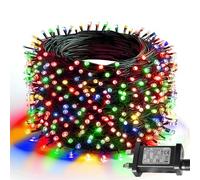 Dazzle Bright Christmas String Lights, 30M 300 LED Christmas Tree Lights with 8 Modes and Timer, Waterproof Green Wire Light Outdoor for Indoor Patio Garden Xmas Party Decorations, Multi-Coloured