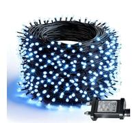 Dazzle Bright Christmas String Lights, 30M 300 LED Christmas Tree Lights with 8 Modes and Timer, Waterproof Green Wire Light Outdoor for Indoor Patio Garden Xmas Party Decorations, White