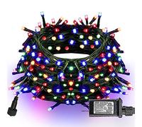Dazzle Bright Christmas Strip Lights, 66FT 200 LED Connectable Green Wire 8 Modes String Lights, Waterproof Christmas Lights for Indoor Outdoor Patio Party Wedding Decorations, Multicolor