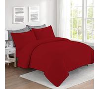 Dazzle Collection® 100% Egyptian Cotton 300 Thread Count Duvet Cover With Pillow Case | Bedding Set (Double, Red)