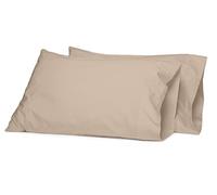 Dazzle Collection® 100% Egyptian Cotton 300 Thread Count Duvet Cover With Pillow Case | Bedding Set (Pair of Pillowcase, Mocha)