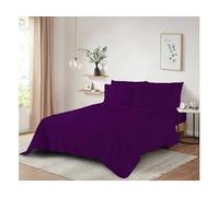 Dazzle Collection 100% Egyptian Cotton Sheet 200 Thread Count Bed Flat Sheet Hotel Quality Bedding Set Soft & Crisp Cotton Caravan Campervan (Double Flat Sheet, Plum)
