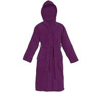 Dazzle Collection Hooded Bathrobes 100% Egyptian Cotton Terry Toweling Men's and Women's Unisex Robes Extra Absorbent Dressing Gown Spa Gym Bath Towel Size (Large/Extra Large) (Purple)