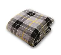 Dazzle Collection Teddy Fleece throw Blanket Tartan Check Style For Kids and Adults Soft & warm Quilt Throw Blanket for Bed and Chaise (Gray, 200cm X 150cm)