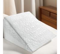 Dazzle Collection Wedge Pillow Cushion with Memory Foam - Back Pain Snoring Gerd Acid Reflux Heartburn Indigestion Respiratory Problems - Quilted Washable Cover (20" x 18" x 11")