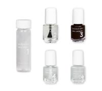 Dazzle Dry Mini Kit 4 Step System - Forbidden Passion a sexy near-black raisin purple. Full coverage cream. (5 Piece Kit / 5 Manicures)