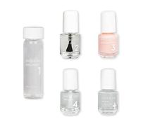 Dazzle Dry Mini Kit 4 Step System - Livin' La Vida Yoga, a soft and pale creamy pink with a hint of diamond dusted shimmer. Semisheer. (5 Piece Kit)