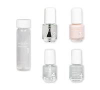 Dazzle Dry Mini Kit 4 Step System - Prima Ballerina, a sheer and milky delicate pink that makes a beautiful French base. (5 Piece Kit / 5 Manicures)