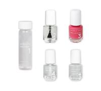 Dazzle Dry Mini Kit 4 Step System - Raspberry Crme - Light raspberry milkshake. Full coverage cream. (5 Piece Kit / 5 Manicures)