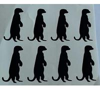 Dazzle Glitter Tattoos 30 x meerkat black stickers fun for children