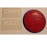 Dazzle Glitter Tattoos Wales & Cymru word face painting set including face paint & stencils Welsh 6 nations rugby