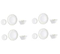 Dazzle Opalware - Tropical Lagoon 12 Pcs Dinner Set - 4 Dinner Plates, 4 Quarter Plates,4 Bowls.