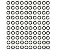 DAZZLEEX 1/2 Inch Retaining Ring Clip with O-Ring for Impact Wrench Socket Retention Black and Silver Steel Set of 50 or 100 Pieces(100pcs)