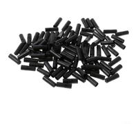 DAZZLEEX 100 Pack 5mm Brake Cable End Black Plastic Housing Ferrules for Mountain Road Bike Bicycle Inner Diameter 5mm Length 17mm Cycling Parts Accessories