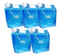 DAZZLEEX 10L Blue Foldable Water Storage Bag Portable Outdoor Camping Hiking Travel Sports Kettle Leak Proof PET Material Large Capacity Freezer Safe Up To Minus 30C Eas