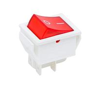 DAZZLEEX 10Pcs Rocker Switch 16A 240V 20A 125V RED ON-OFF Double Pole 4 Pin ILLUMINATED