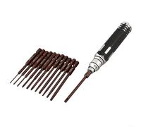 DAZZLEEX 12 in 1 Hex Screwdrivers Set, RC Hobby Tool Kit Magnetic Steel Bits for RC Car Model Robotics Home Repair Helicopters Boats Drones(Black)