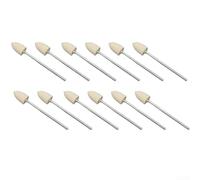 DAZZLEEX 12 Pack Wool Polishing Wheels 65mm Shank 3mm Diameter Felt Grinding Heads for Rotary Tools Glass Metal Sanding Buffing(3 * 5)