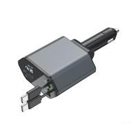 DAZZLEEX 120W Dual Car Charger Featuring Real Time Voltage Readout Digital Screen And Integrated Soft Blue Night Light