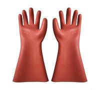 DAZZLEEX 12KV Insulation Rubber Gloves for Electrical Work High Voltage Anti Leakage Protection Brown 40x15cm