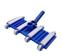 DAZZLEEX 14 Inch Pool Vacuum Head with Side Brushes and Wheels Weighted Design for In-Ground Concrete Swimming Pools Spa Cleaning Tool Fits Standard 1.25 Pole