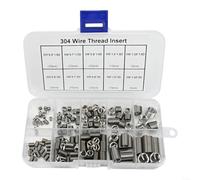 DAZZLEEX 150pcs Stainless Steel Thread Repair Kit for M3 to M8 Helicoil Type Wire Thread Inserts with Diamond Cross-Section for Automotive Hand Tools