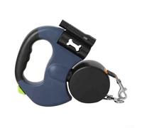 DAZZLEEX 2 Dogs Retractable Dog Leash With LED Light 360 Degree Swivel Dual Control Anti Tangles Walking Leash Storage Compartment For Small Medium Dogs(Blue)