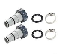 DAZZLEEX 2 Sets Replacement Hose Adapter with Collar for Intex Above Ground Swimming Pool with 1.5 and 1.25-Inch Hoses,Pool Drain Pump Adapter Hose Connector Kits