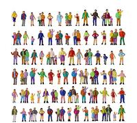 DAZZLEEX 200Pcs 1:87 Scale people Model Trains Painted Figures Passengers People Model People