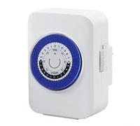 DAZZLEEX 24-hour Timer Switch Socket Household Appliances Garden Lights Billboard Timer Socket Automatic Power Off(Blue)