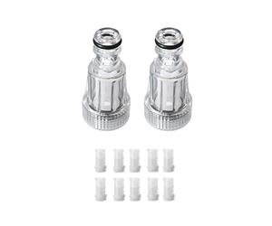 DAZZLEEX 2Pcs High Pressure Washer Filter+10Pcs Filter Core 3/4 Inch Garden Hose For Garden Connector