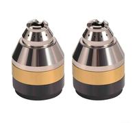 DAZZLEEX 2PCS P80 Plasma Cutting Nozzle Ceramic Protective Cover, Plasma Cutting Torch Accessories Cutter Accessory(C)