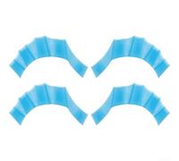 DAZZLEEX 2pcs Silicone Webbed Swimming Gloves Hand Paddles for Swim Training Resistance Technique Improvement Water Sports Fitness Blue(S)