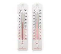 DAZZLEEX 2Pcs Wall Thermometer Indoor Outdoor Home Office Garden Temperature Mounted Read -40℃-+50℃/-40℉-+120℉