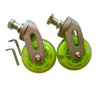 DAZZLEEX 2pcs Waveboard Casterboard Replacement Wheels 80mm PU with High-Strength Aluminum Alloy Bracket for Smooth and Quiet Riding on Various Surfaces(green)