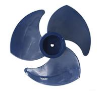 DAZZLEEX 3 Leaf PVC Fan Blades 180mm D-Shaped Aperture for Turbo Floor Fan Air Circulation Replacement Parts Quiet Low Noise Turbine Cooling Accessory(blue)