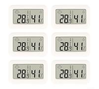 DAZZLEEX 3 Pack Digital Thermometer and Hygrometer for Household Indoor Garden Refrigerator Livestock Pet Breeding with Comfort Indicator White(6PCS)