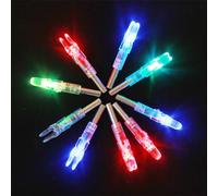 DAZZLEEX 3Pcs/Pack Lighted Nocks, Fits All Arrows With Inside Diameter 6.2mm Carbon Shafts(red)