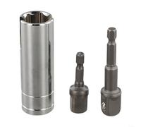 DAZZLEEX 3PCS Scissor-Type Slotted Trailer Drill Bit Adapter for RVs Pop-Up Campers C-Jacks Automotive T-Slot Drill Shank Aluminum Alloy Silver 17x3x3cm