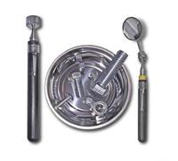 DAZZLEEX 3Pcs/Set Magnetic Metal Parts Tray Bowl Storage Garage Tray Nuts Screw Bolt Holder Stainless Steel Magnetic Tray